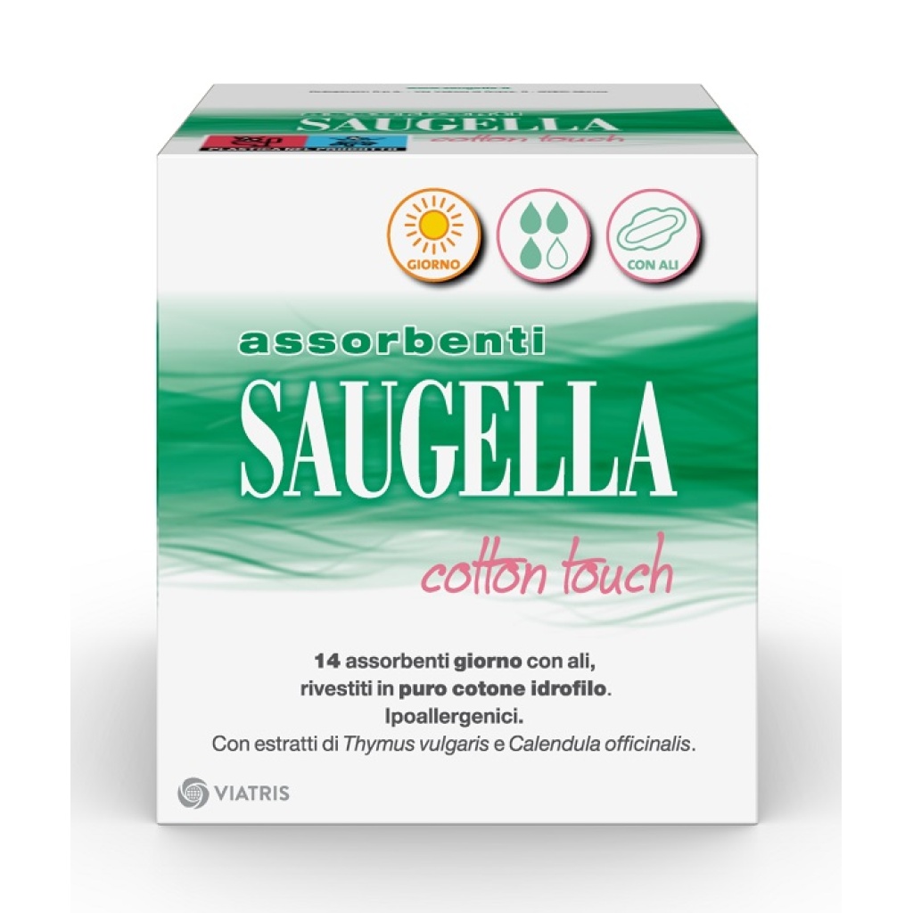 SAUGELLA COTTON TOUCH ASSORBENTI GIORNO 14 PEZZI TAGLIO PREZZO –  Farmaciainrete