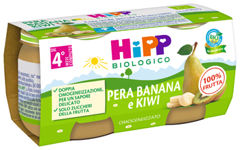 HIPP BIO OMOGENEIZZATO KIWI/BANANA/PERA 2X80 G – Farmaciainrete