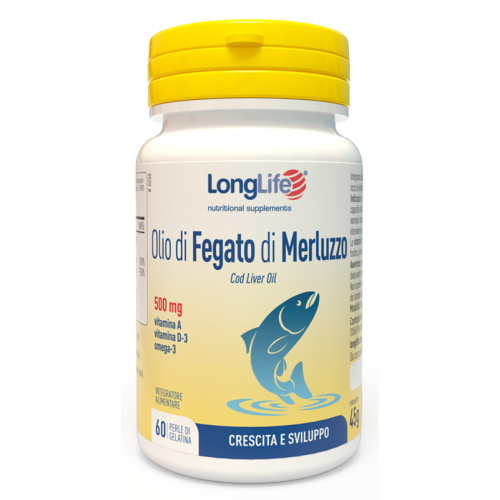 LONGLIFE OLIO FEGATO MERLUZZO 500 MG 60 PERLE – Farmaciainrete