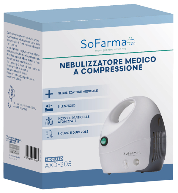 NEBULIZZATORE MEDICO A COMPRESSIONE SOFARMAPIU' – Farmaciainrete